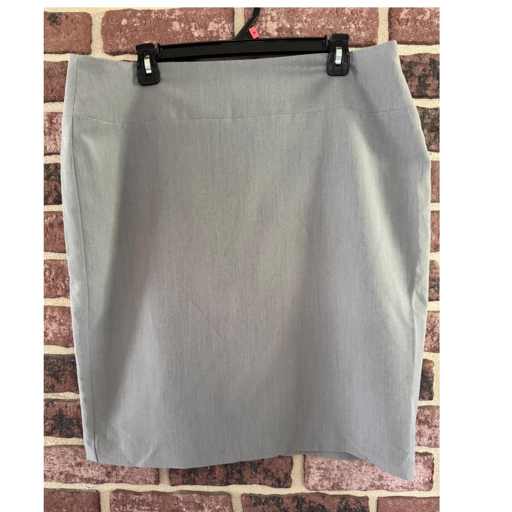 Alfani Pencil Skirt Gray Stretch 14 Career Office Professional Corporate Classic